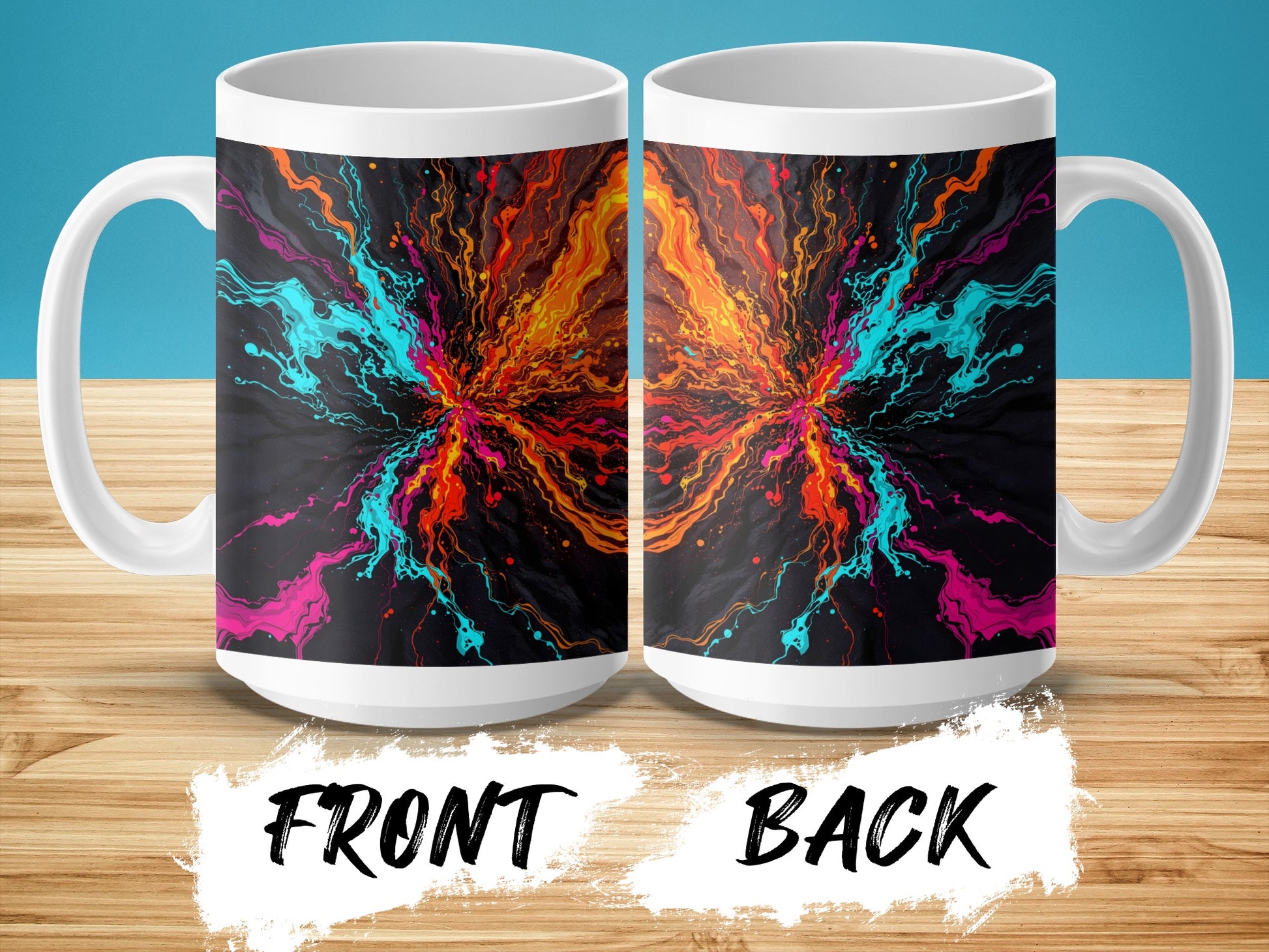 Colorful Abstract Explosion Design Mug product