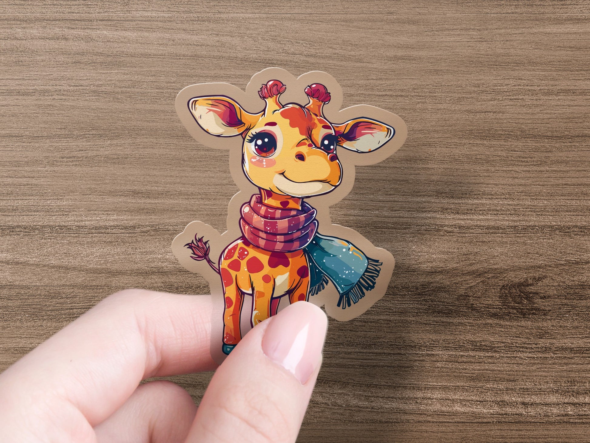 Smiling Giraffe with Scarf Colorful Decorative product