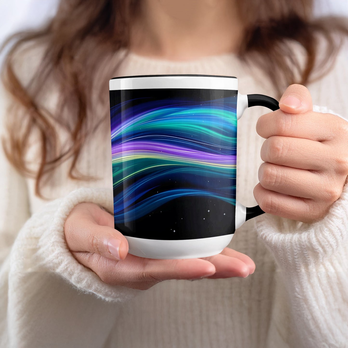 Vibrant Colorful Swirling Pattern Premium Coffee Mug product type