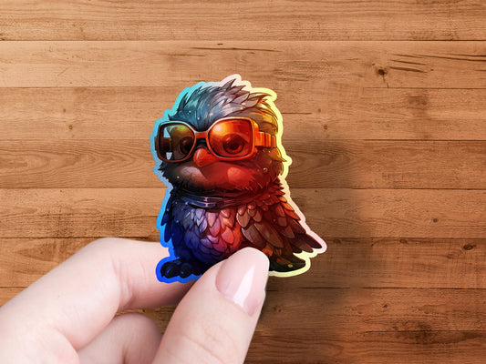 Cool Bird Wearing Sunglasses Sticker product type