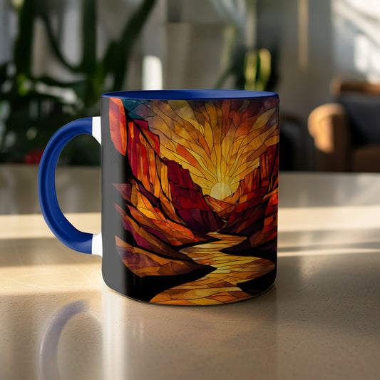 Scenic Sunrise Mountain Range Printed Mug product type