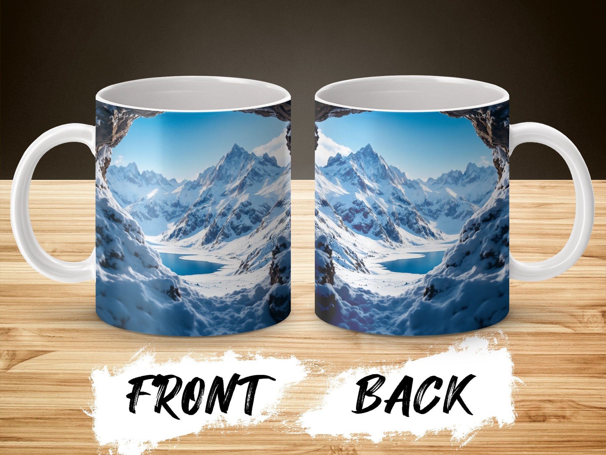 Mountain Landscape Coffee Mug, Scenic Snow Peaks Travel Mug, Nature Inspired Home Decor Drinkware, Unique Gift Idea