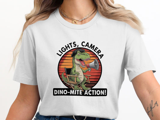 Lights Camera Dino-Mite Action Graphic T-Shirt product type