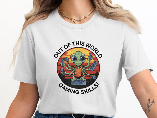 Out Of This World Gaming Skills Printed T-shirt product type
