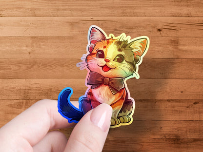 Cute Colorful Cat Vinyl Sticker product