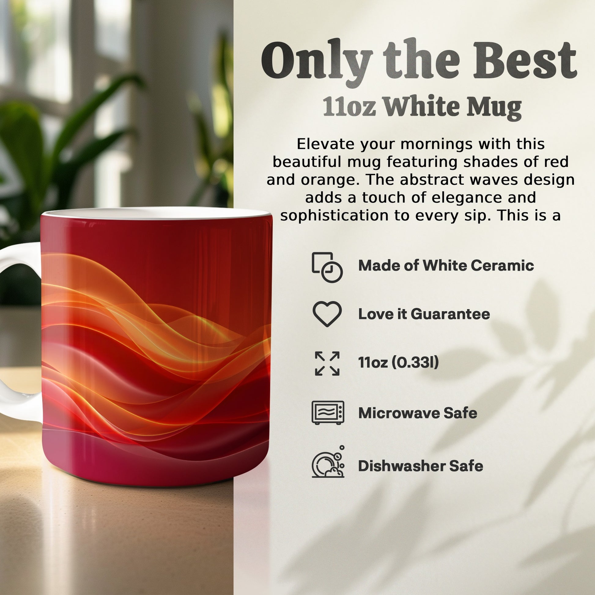 Only the Best 11oz White Mug microwave safe product