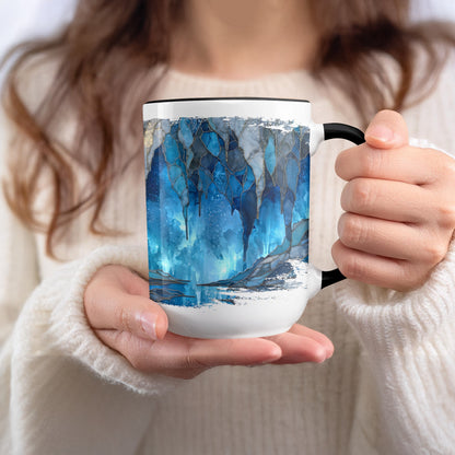 Abstract Blue Cavern Design Ceramic Mug product