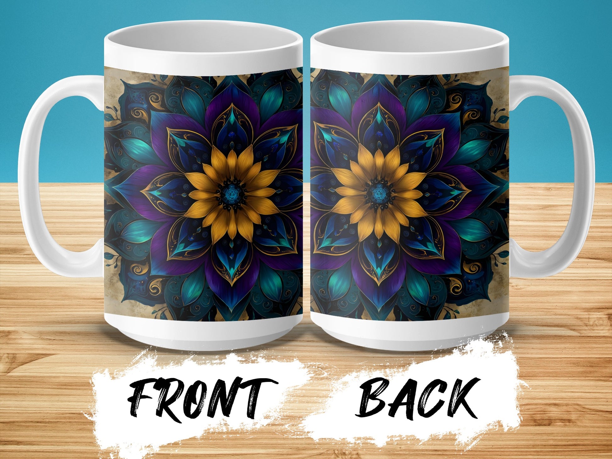 Beautiful Floral Mandala Design Mug product