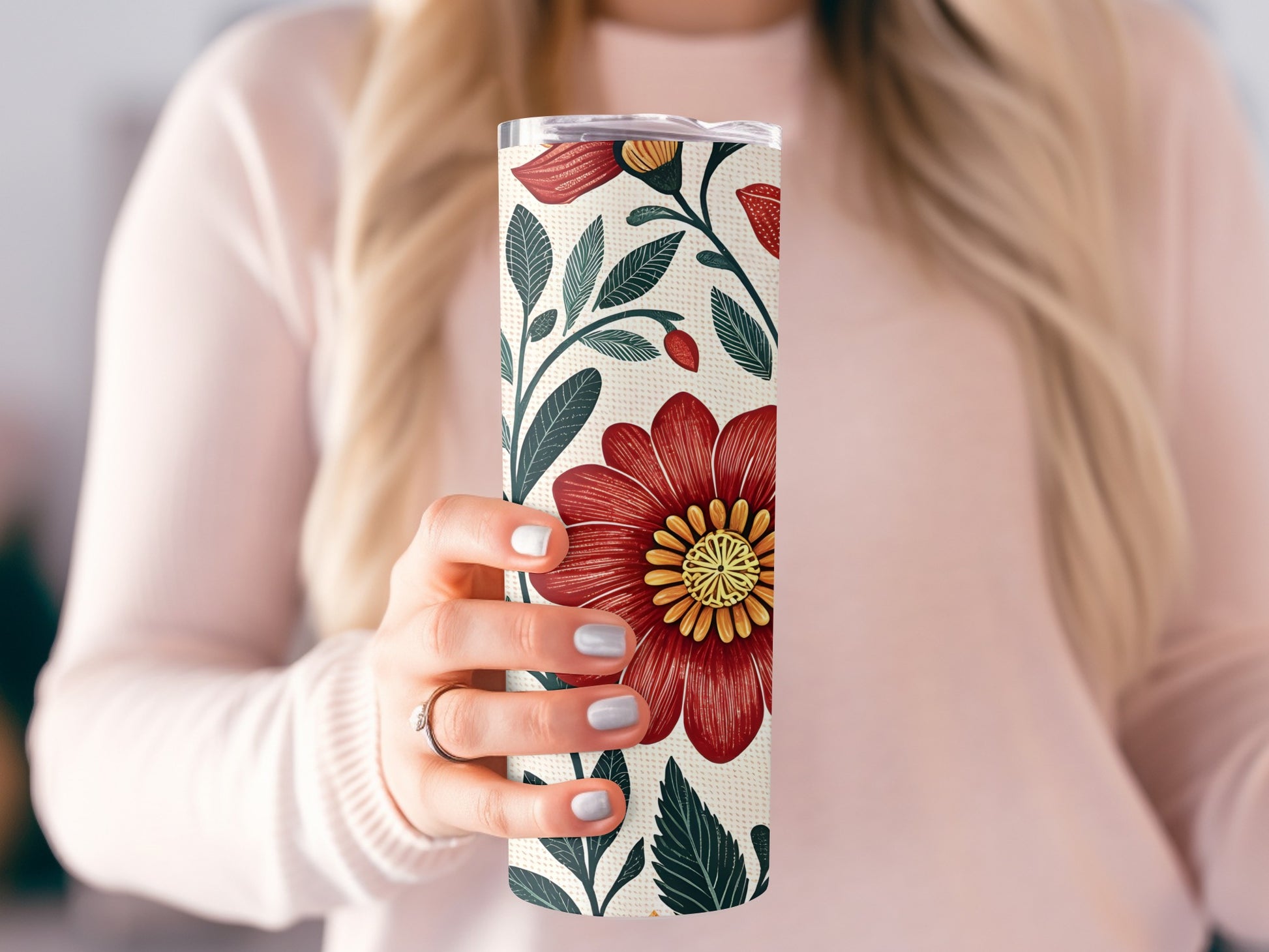 Floral Pattern Insulated Tumbler for Everyday Use product