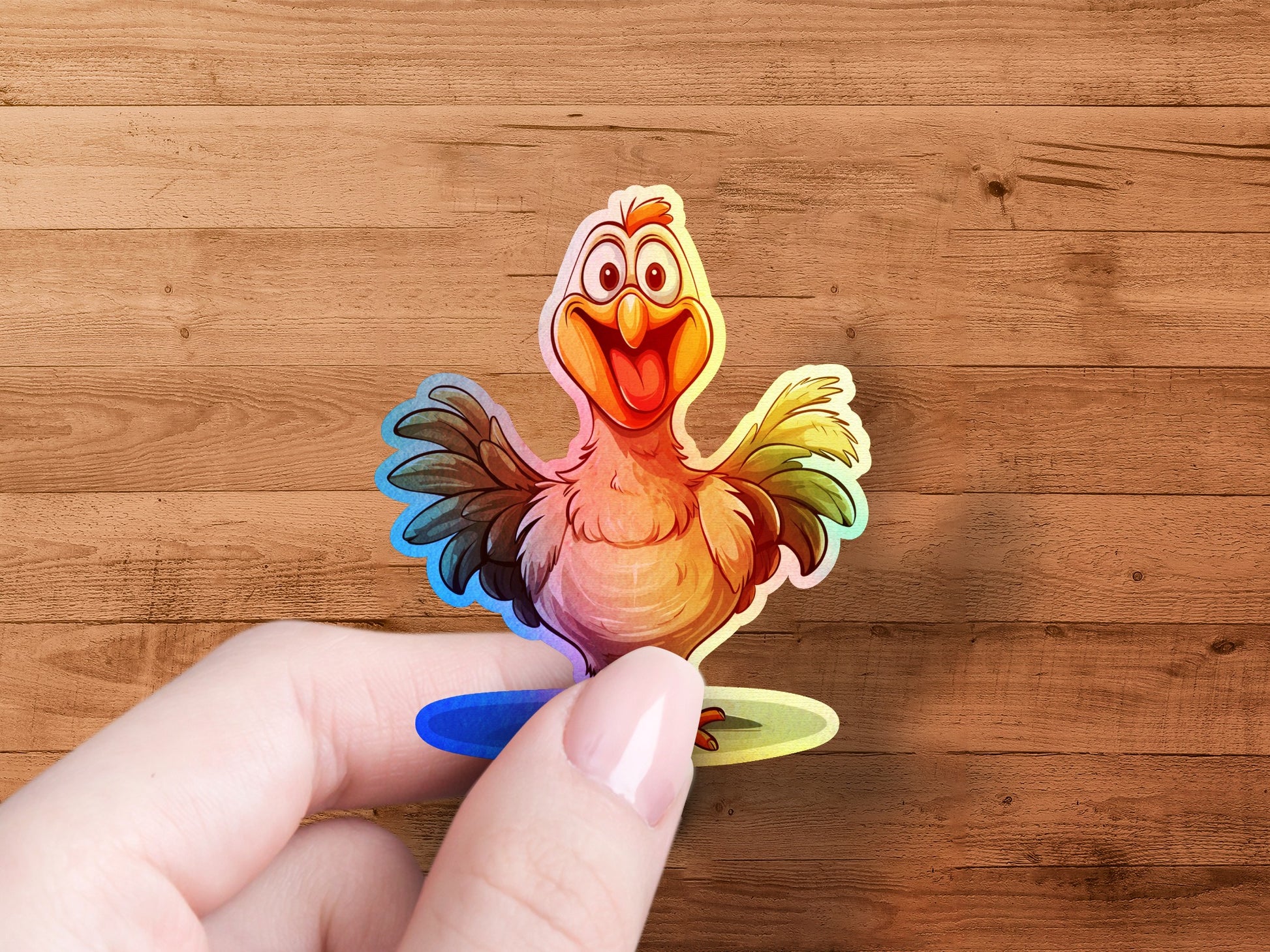 Colorful Cartoon Chicken Sticker product type