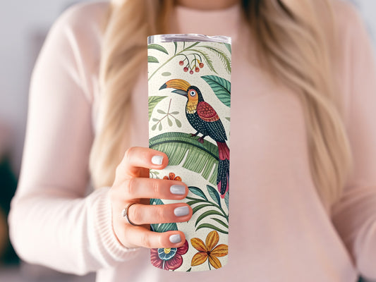 Tropical Toucan Floral Print Insulated Tumbler product type