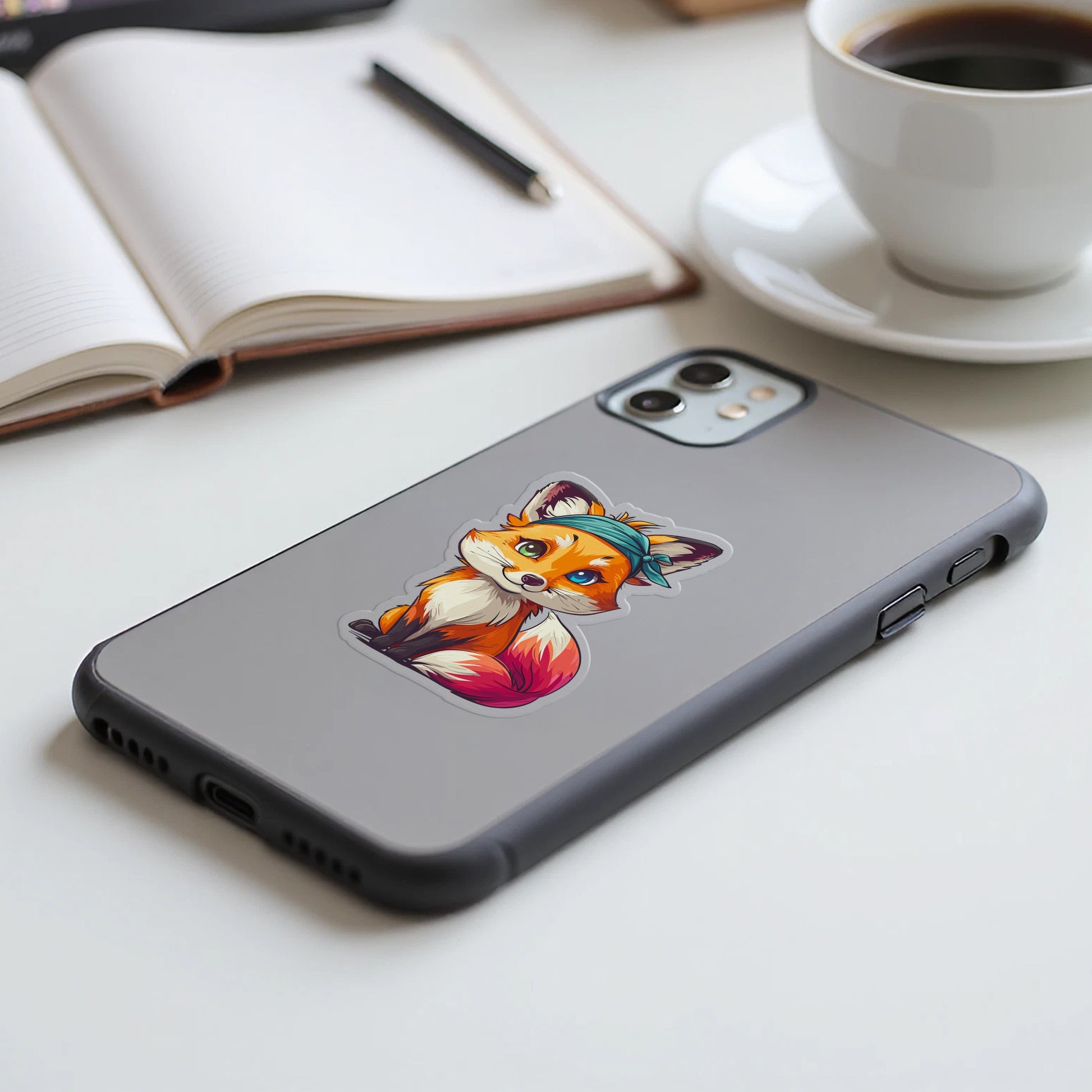 Adorable Fox with Blue Bandana Phone Case product