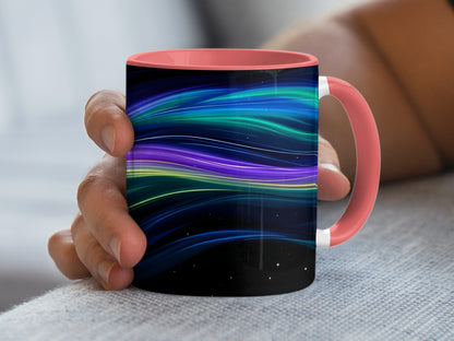 Colorful Wavy Stripes Design on Coffee Mug product