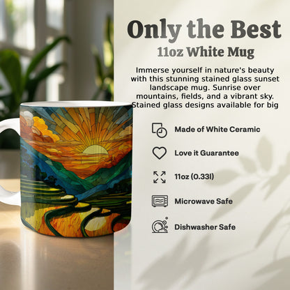 Sunrise Over Mountains Vibrant Sky 11oz White Mug product