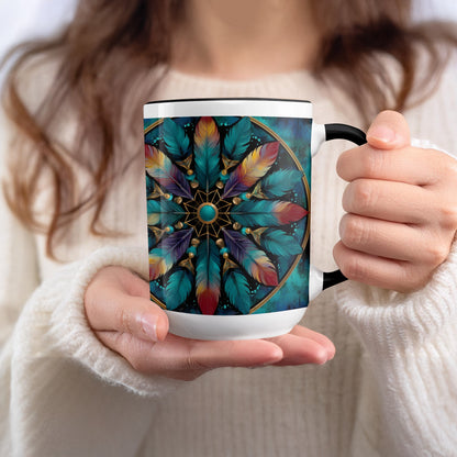 Colorful Dreamcatcher Mandala Design Mug product type