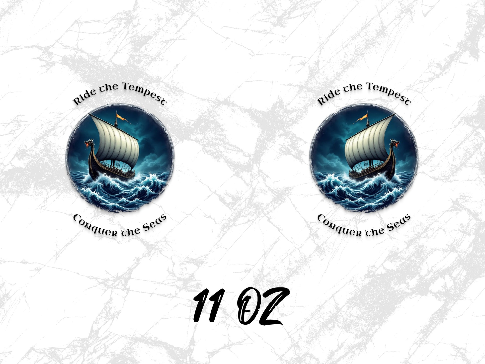 Nautical Coffee Mug 11oz, Ride the Tempest, Conquer the Seas, Ship Art Design, Ocean Waves Graphic, Gift for Sailors and Adventurers