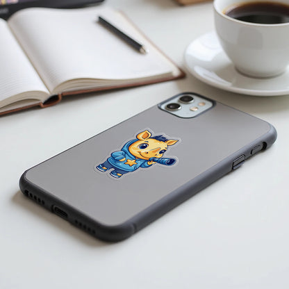 Cute Cartoon Rhino Astronaut Phone Accessory Product