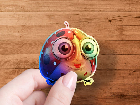 Colorful Adorable Bug Cartoon Character Sticker product