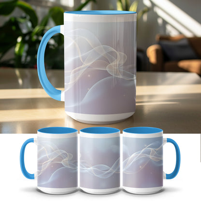 Elegant Blue and White Swirl Design Mug product
