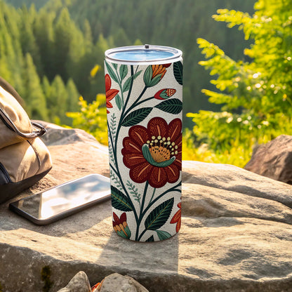 Floral Patterned Insulated Tumbler for Outdoor Product