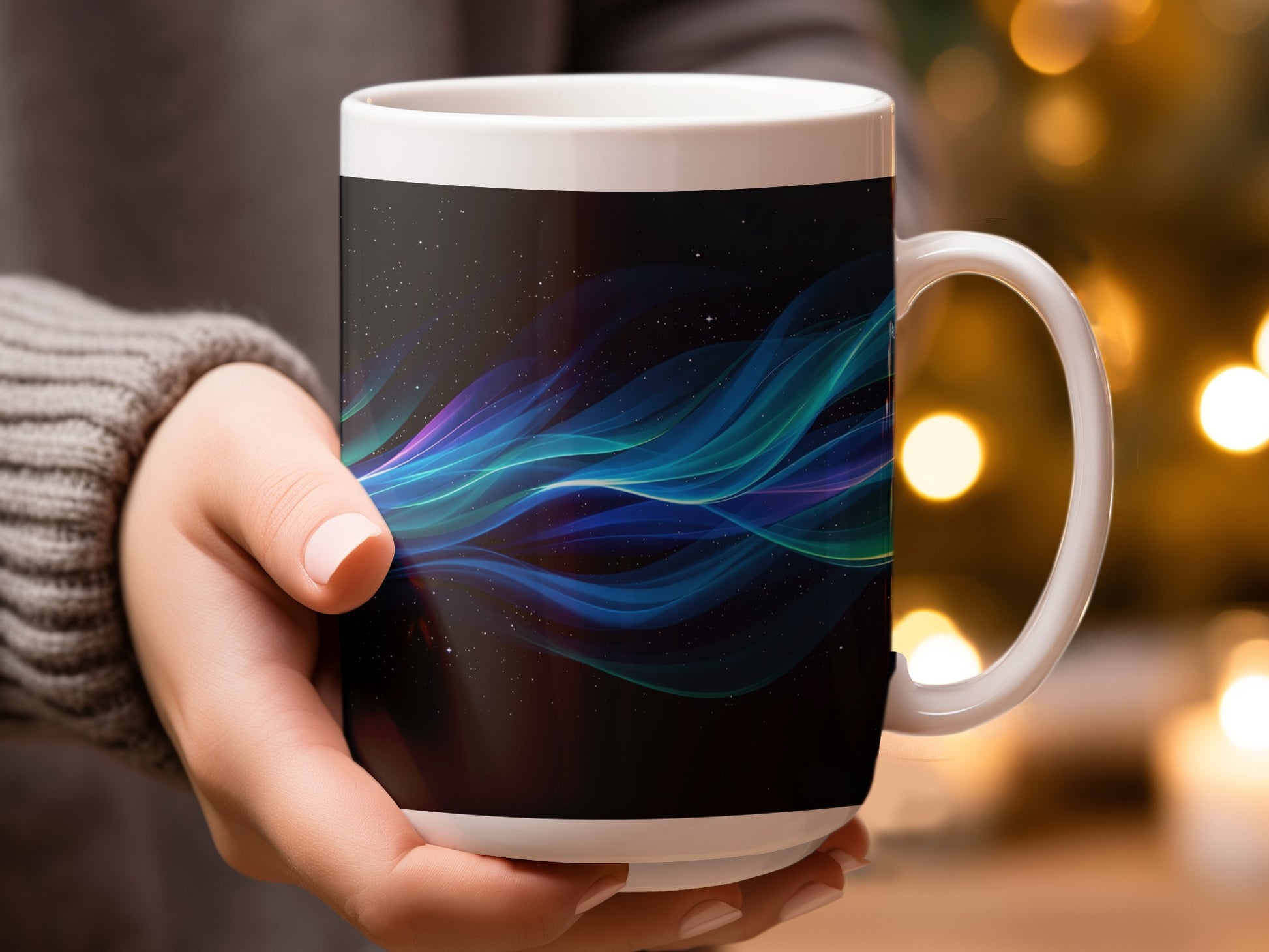 Abstract Wave Art Design Mug product