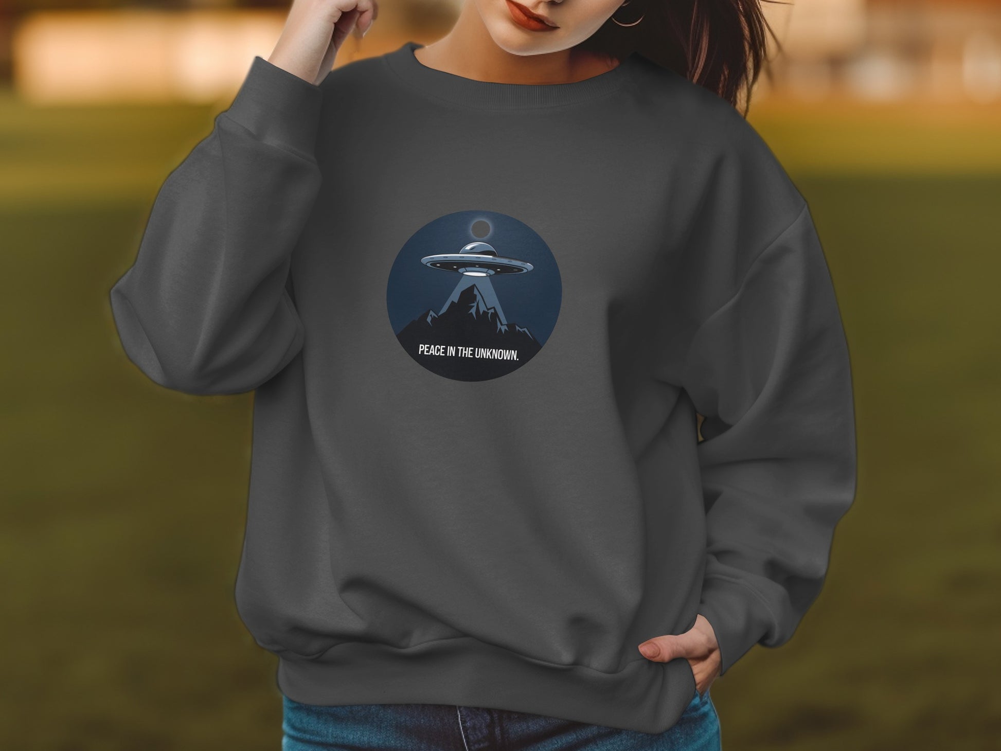 Peace The Unknown UFO Mountain Sweatshirt product