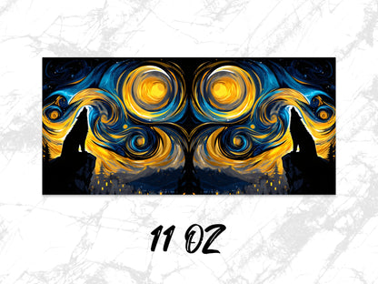 Abstract Blue and Gold Swirl Canvas Print, Modern Wall Art, Vibrant Home Decor, 11 oz