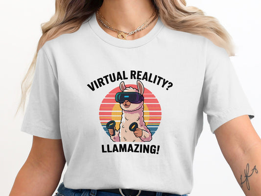 Virtual Reality Llamazing Graphic T-Shirt product