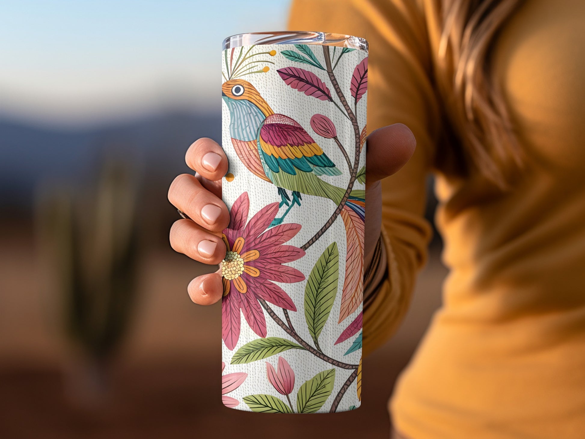 Bright Tropical Toucan and Flowers Design product