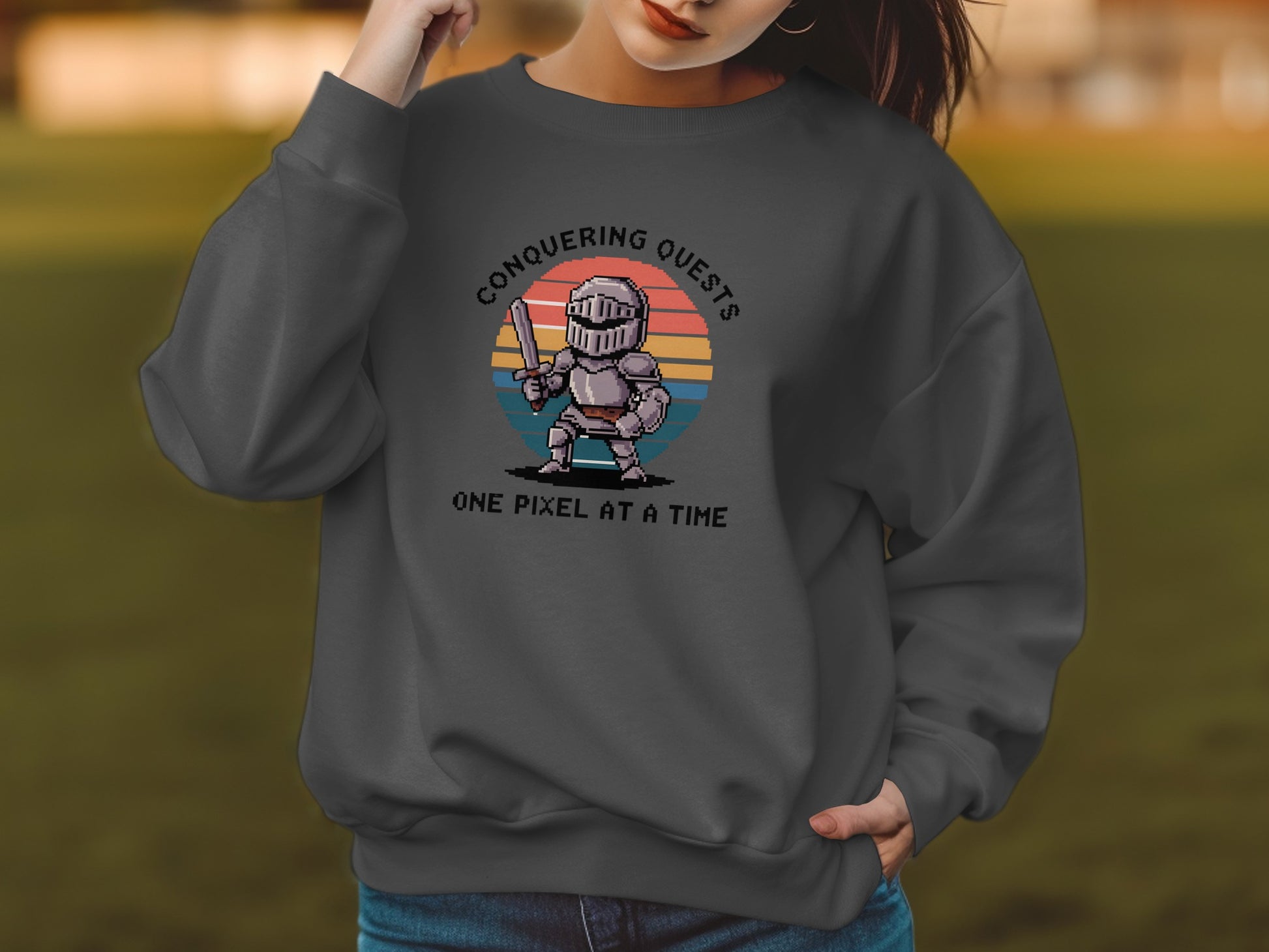 Conquering Quests One Pixel at a Time sweatshirt product type