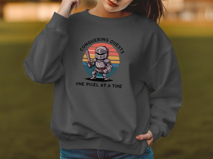Conquering Quests One Pixel at a Time sweatshirt product type