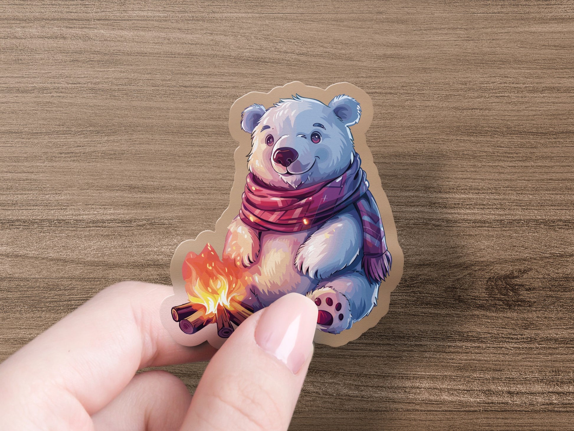 Adorable Polar Bear by Campfire Sticker product