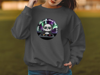 Feel the Love Hear the Beat Panda Sweatshirt product