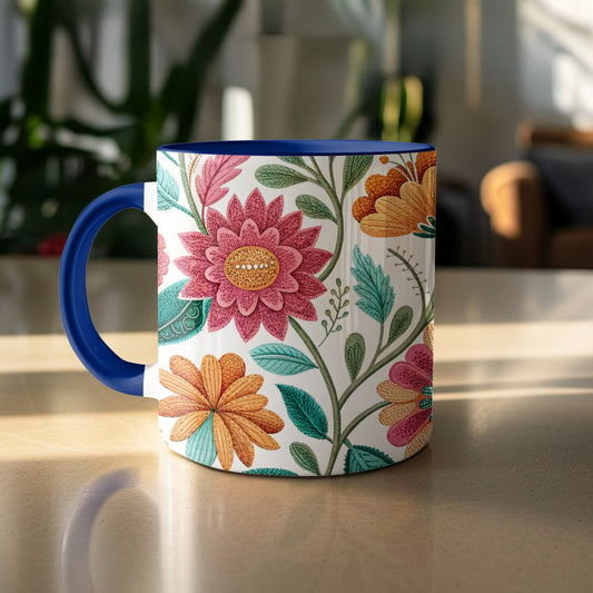 Floral Patterned Coffee Mug Vibrant Design Kitchen product