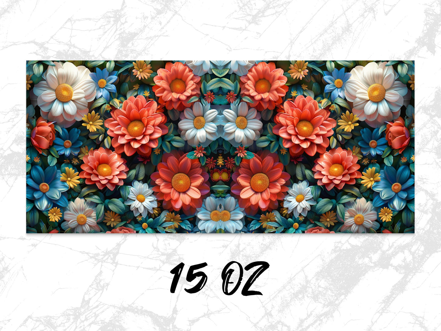 Floral Mouse Pad, Vibrant Flowers Design, Large Desk Accessory, 15 oz, Office Decor, Colorful Home Office, Unique Gift Idea