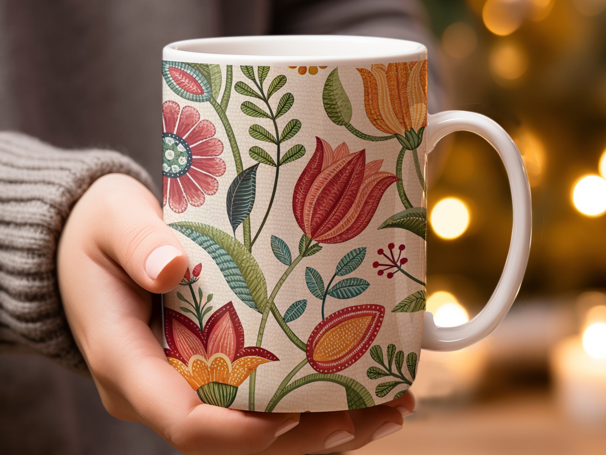 Colorful Floral Art Coffee Mug product