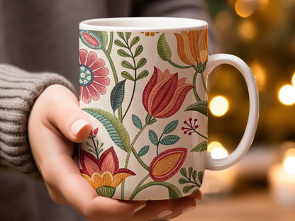 Colorful Floral Art Coffee Mug product