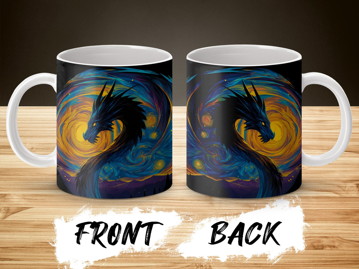 Colorful Dragon Art Coffee Mug, Mystical Creature Design, Fantasy Gift Idea, Unique Ceramic Cup for Hot Beverages