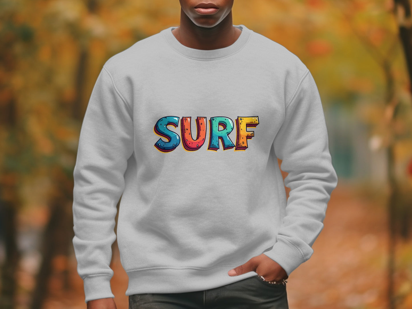 Colorful Surf Graphic Printed Sweatshirt product