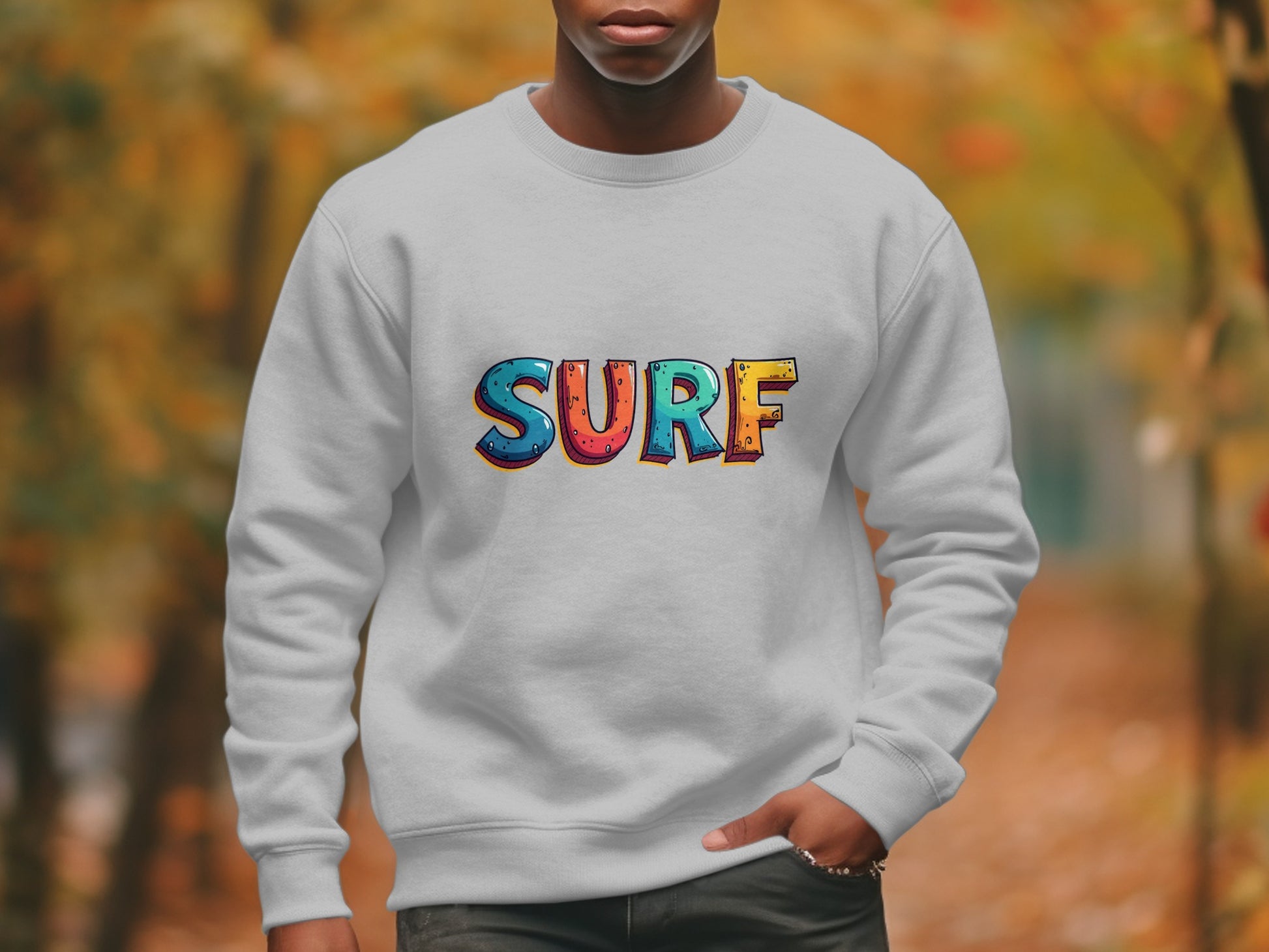 Colorful Surf Graphic Printed Sweatshirt product