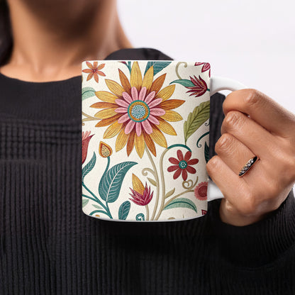 Floral Design Coffee Mug Vibrant Pattern product