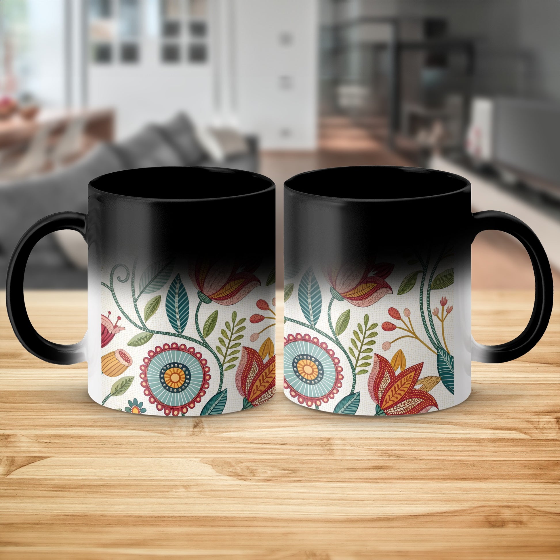 Colorful Floral Patterned Coffee Mug product