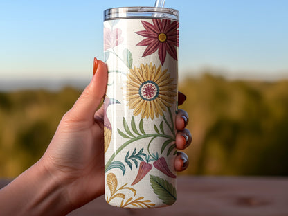 Vibrant Floral Pattern Tumbler for Stylish Drinkware product type