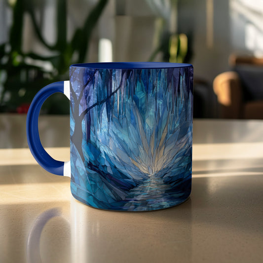 Stunning Abstract Blue Forest Design Mug product