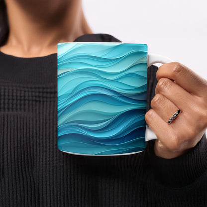 Ocean Waves Graphic Design Mug product