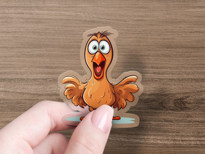 Excited Cartoon Bird Sticker Colorful Decorative product type