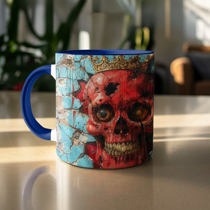 Vibrant Red Skull Designed Ceramic Coffee Mug Product