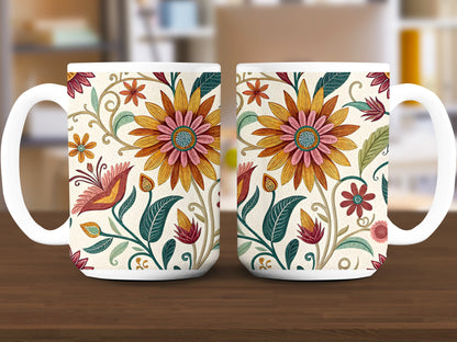 Colorful Floral Design Coffee Mug product