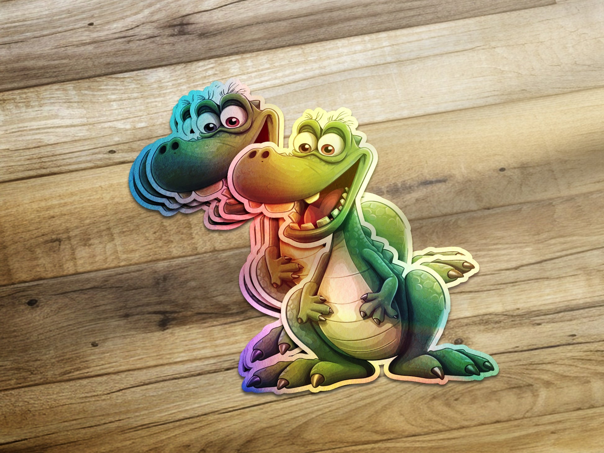 Cute Colorful Cartoon Dinosaur Sticker product