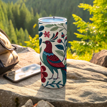 Elegant bird design insulated tumbler product type